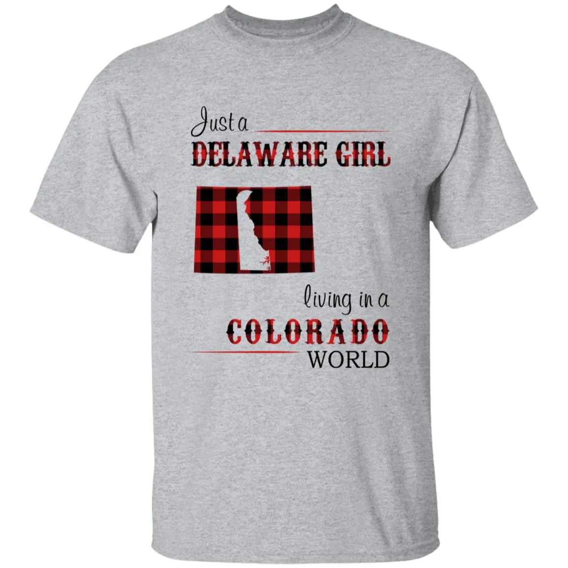 Just A Delaware Girl Living In A Colorado World T-Shirt