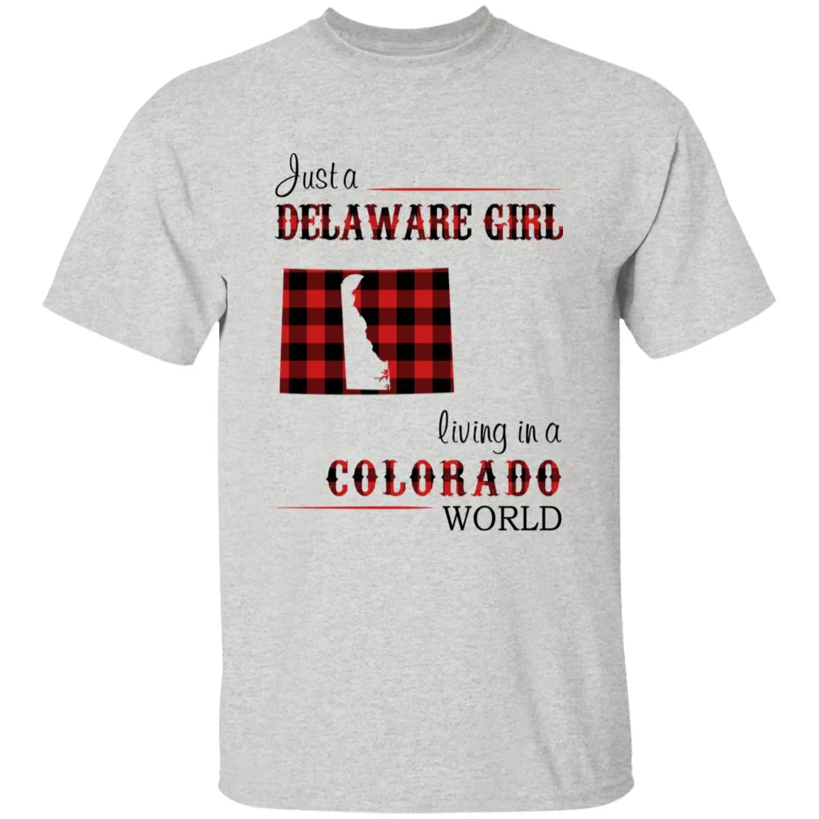 Just A Delaware Girl Living In A Colorado World T-Shirt