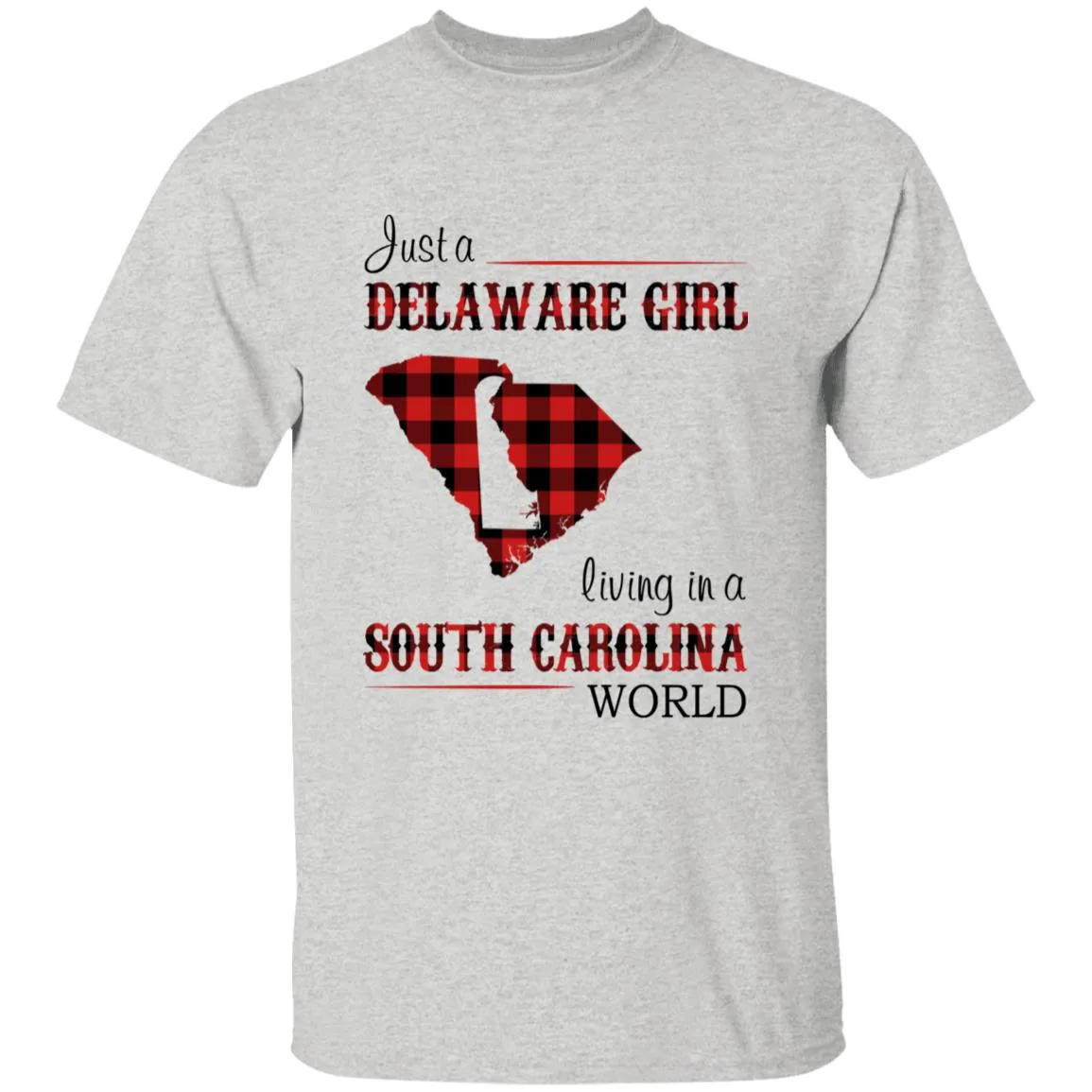 Just A Delaware Girl Living In A South Carolina World T-Shirt