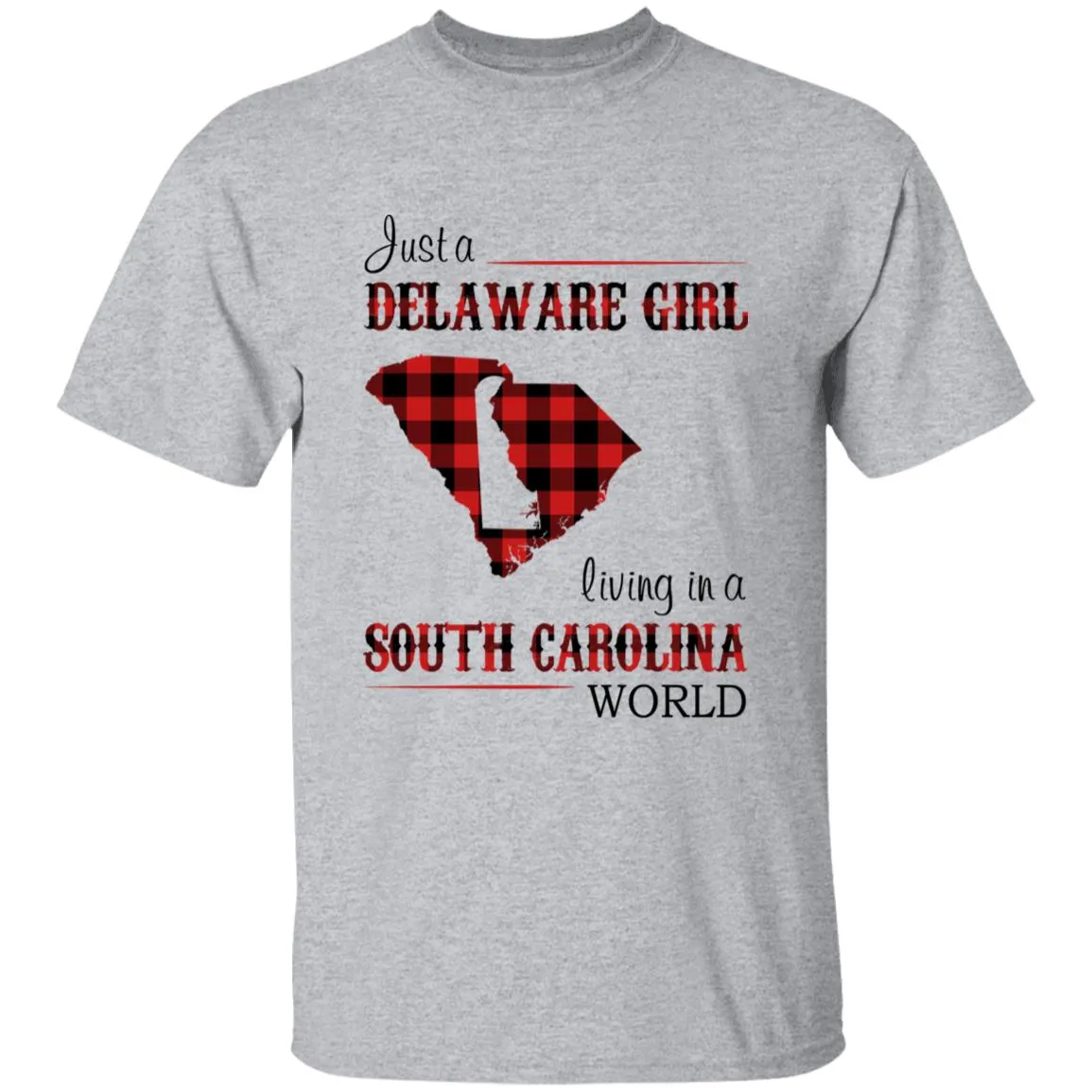 Just A Delaware Girl Living In A South Carolina World T-Shirt