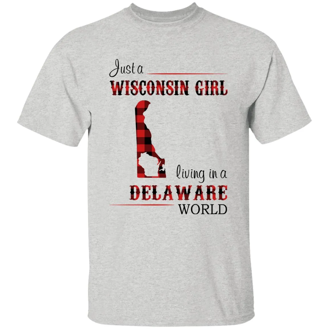 Just A Wisconsin Girl Living In A Delaware World T-shirt