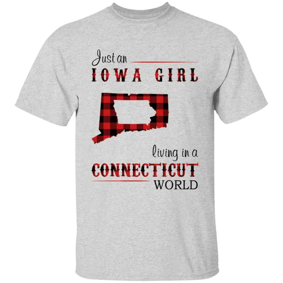 Just An Iowa Girl Living In A Connecticut World T-shirt