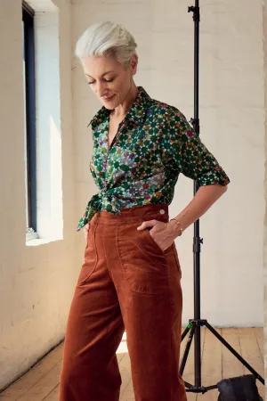 Kaleidoscope Shirt Green in Cotton Voile | Pre-Order