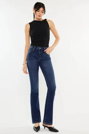 Kan Can dark blue high rise bootcut jeans