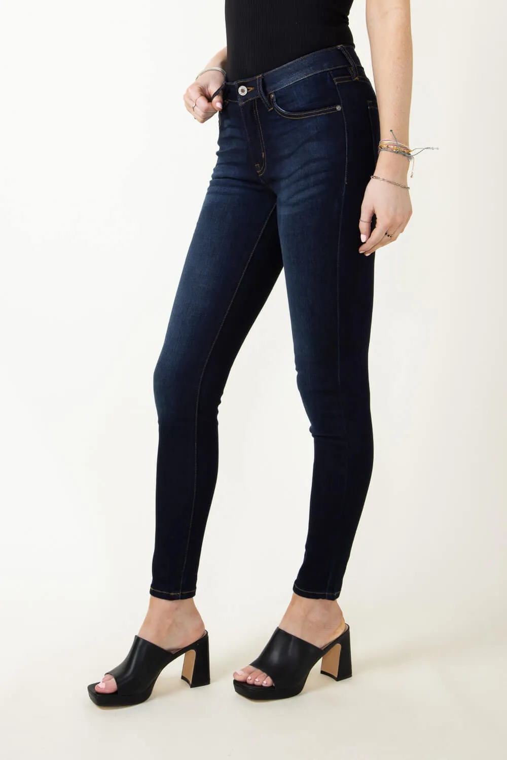 KanCan Alani Whiskered Skinny Jeans for Women | KC7092