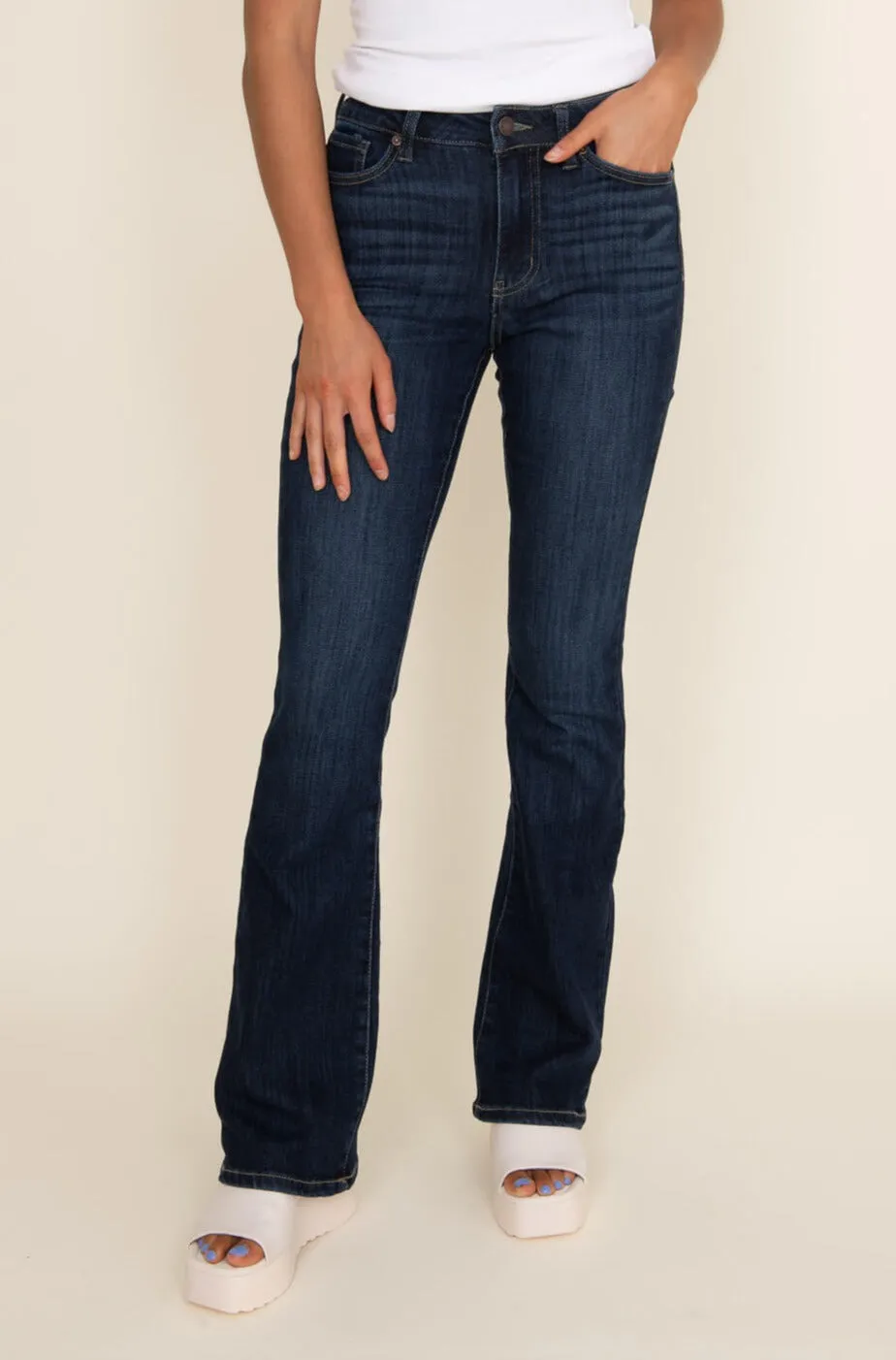 KanCan Ami High Rise Slim Bootcut Jeans for Women | KC70005D