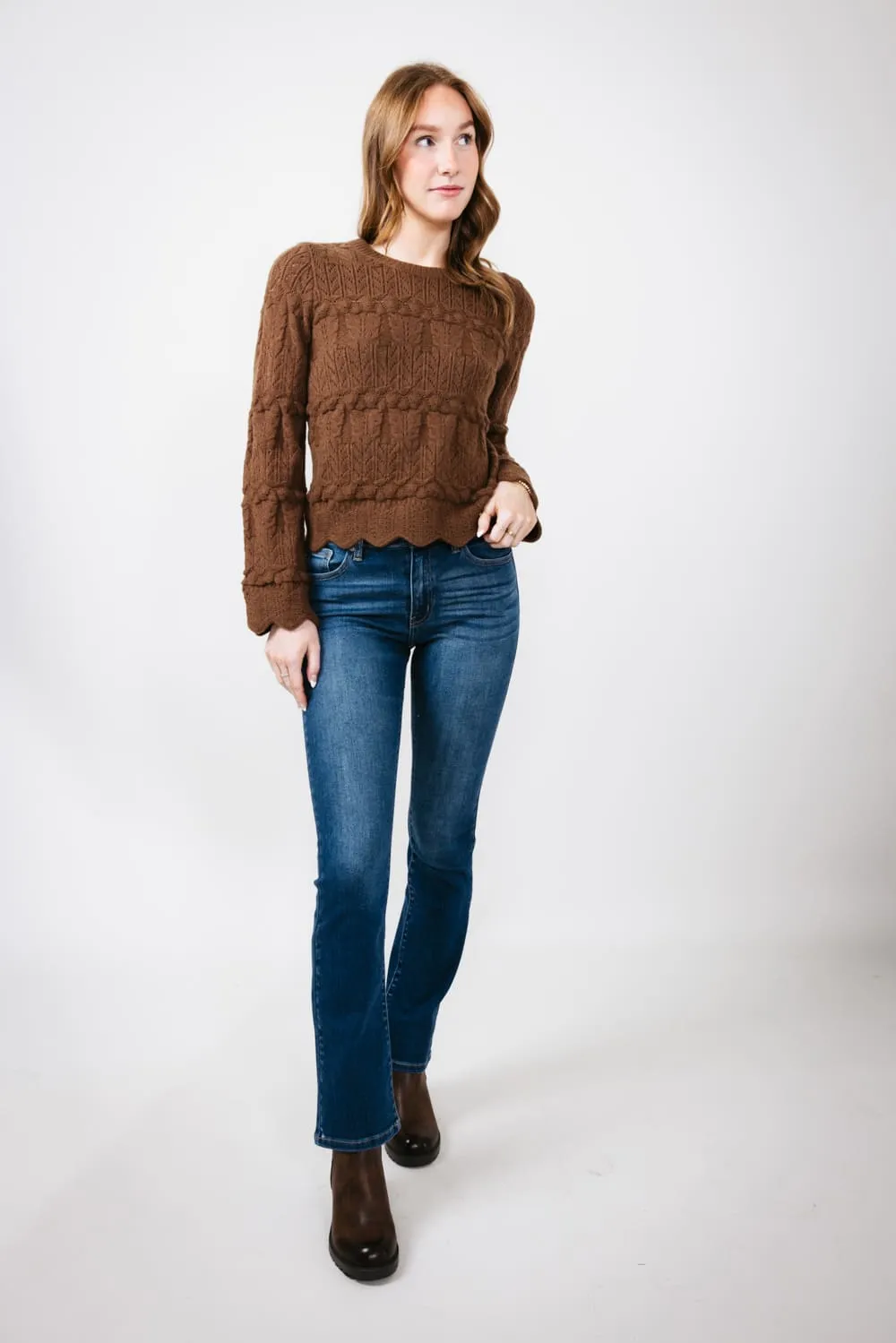 KanCan High Rise Clean Bootcut Jeans for Women in Dark Wash | KC20004M