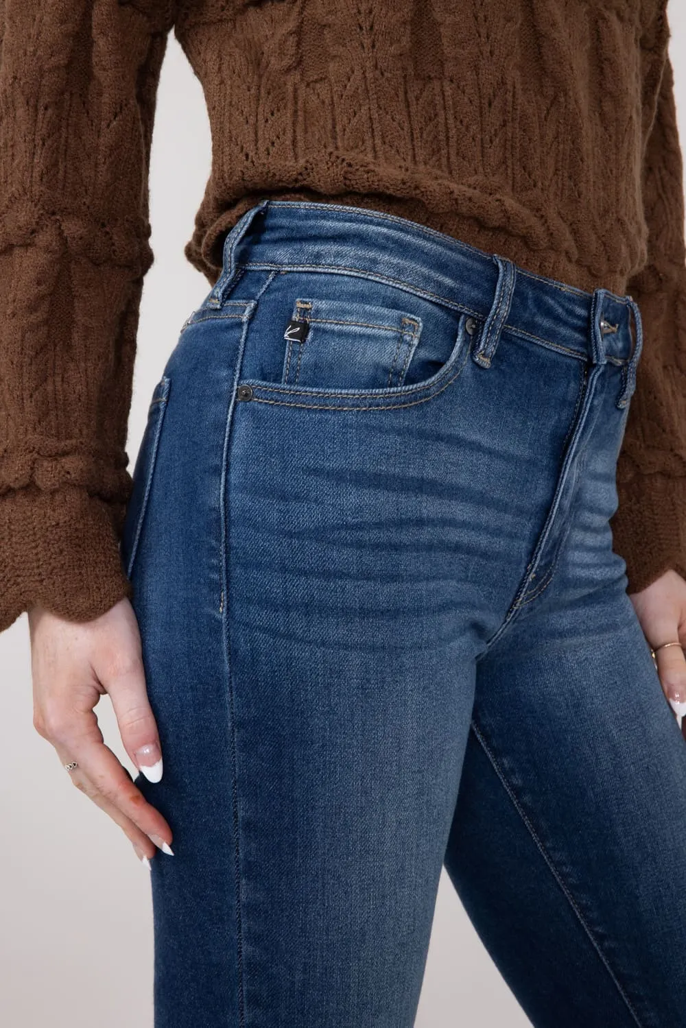 KanCan High Rise Clean Bootcut Jeans for Women in Dark Wash | KC20004M
