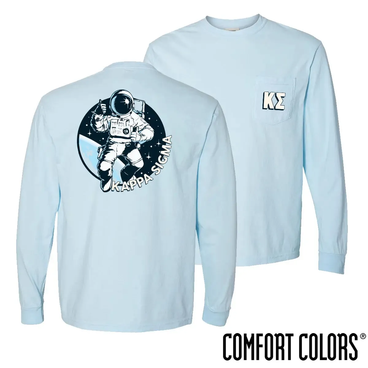 Kappa Sig Space Age Long Sleeve Pocket Tee