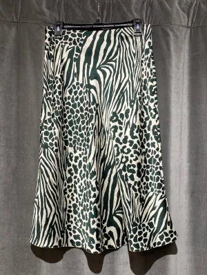 Karen Millen Green and Ivory Midi Slip Skirt