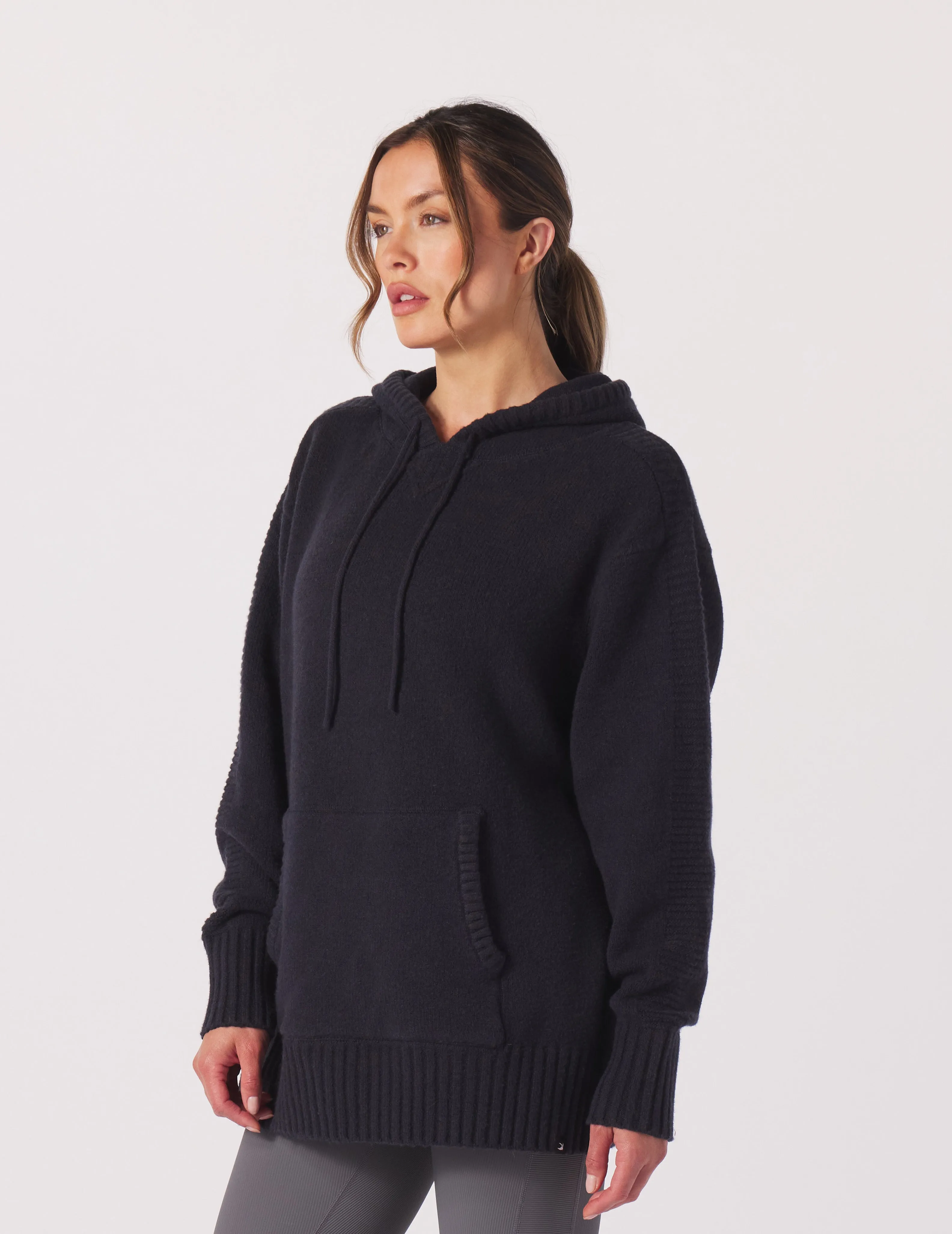 Knit Up Hoodie: Black