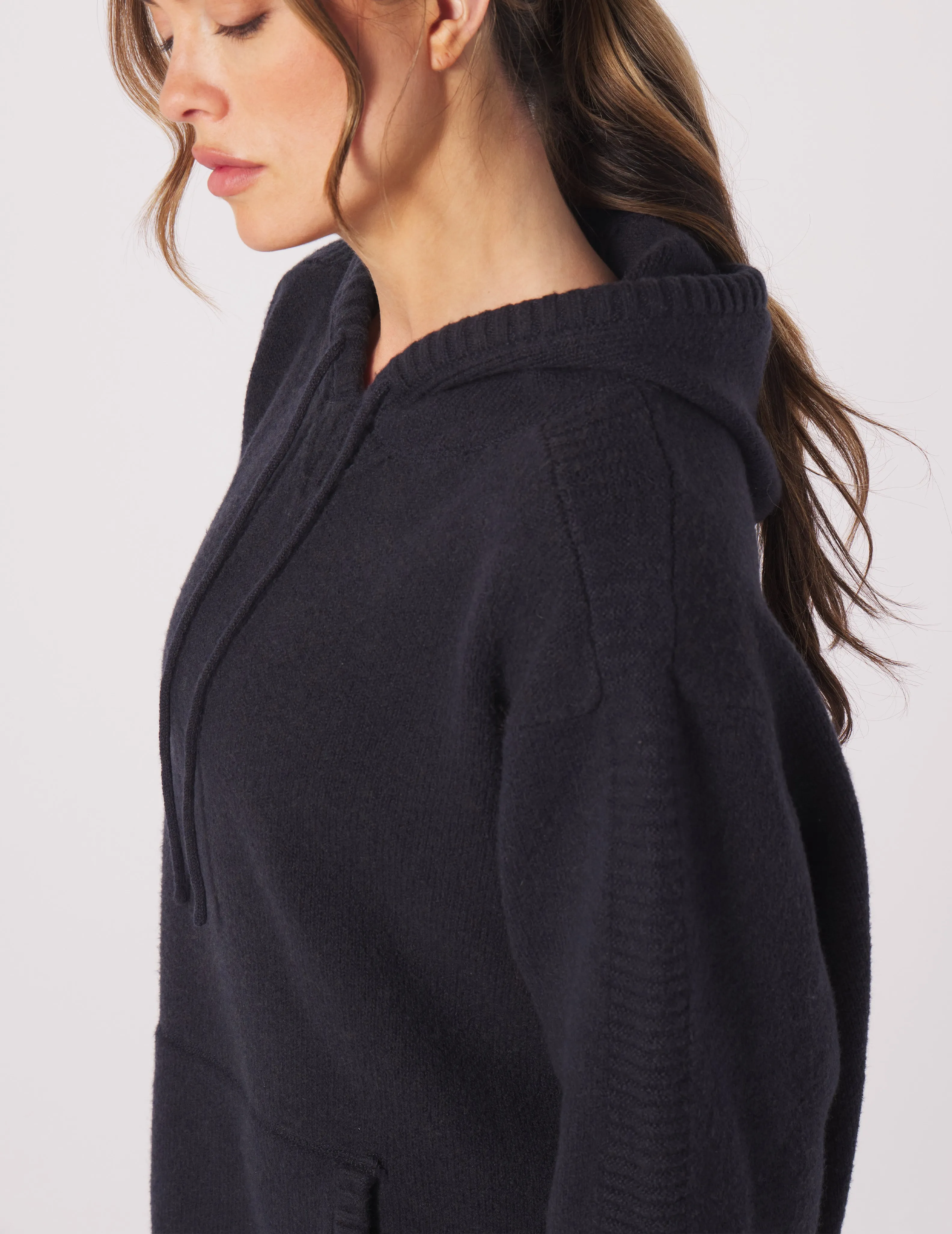 Knit Up Hoodie: Black