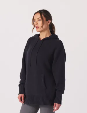 Knit Up Hoodie: Black