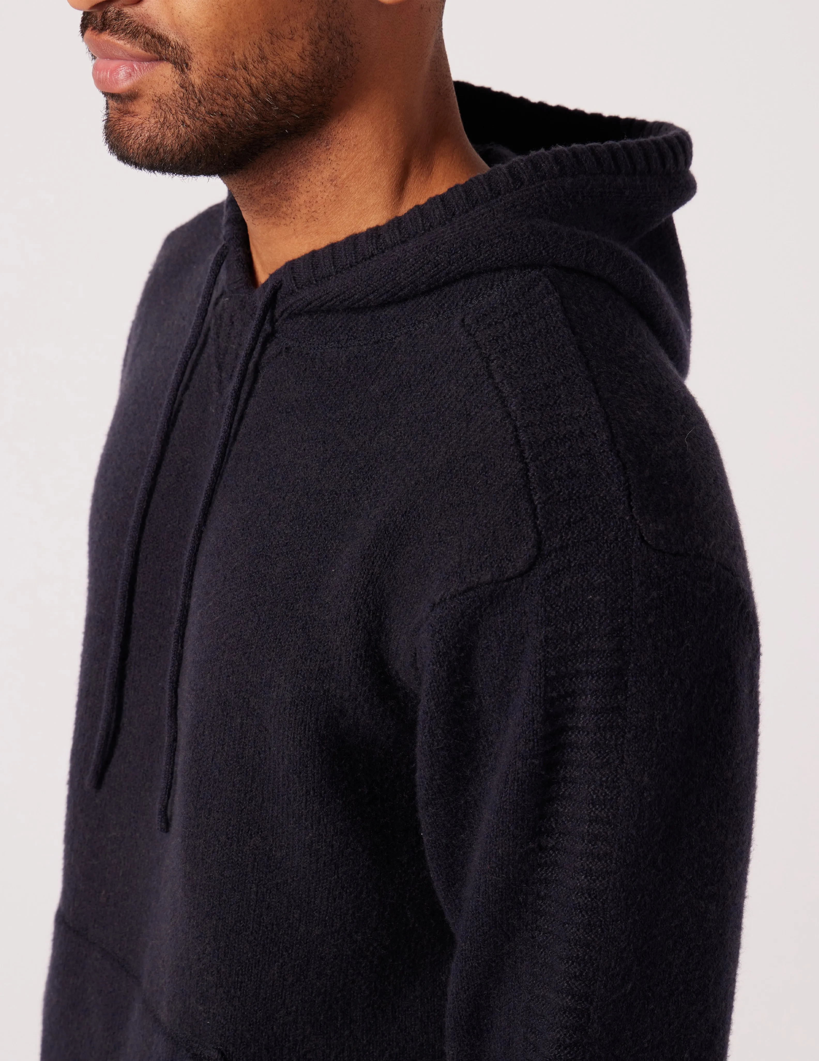 Knit Up Hoodie: Black