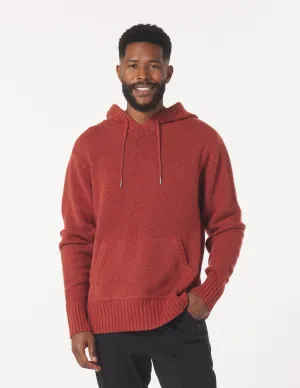 Knit Up Hoodie: Brick Red