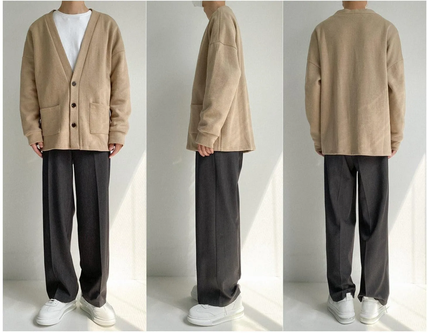 Knitted Basic Cardigan Sweater Style