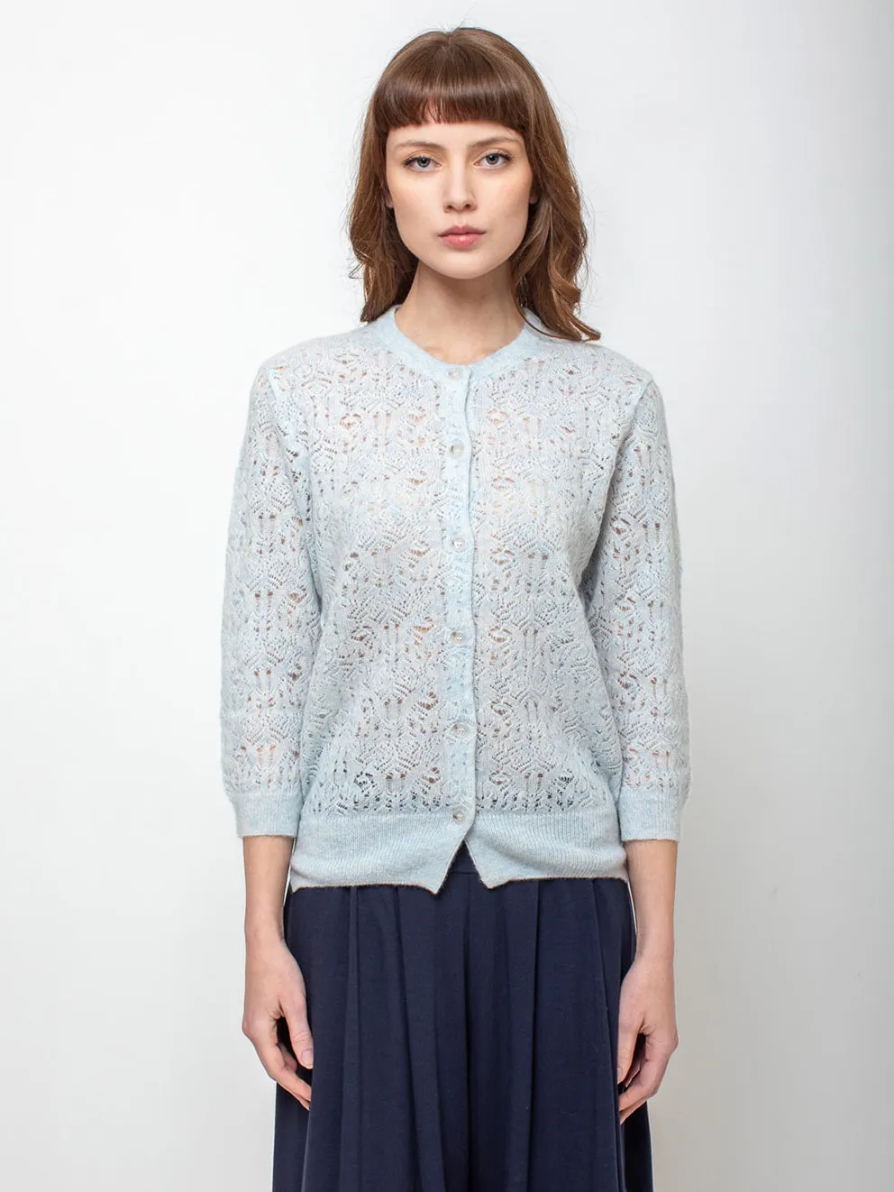 Lace Cashmere Cardigan