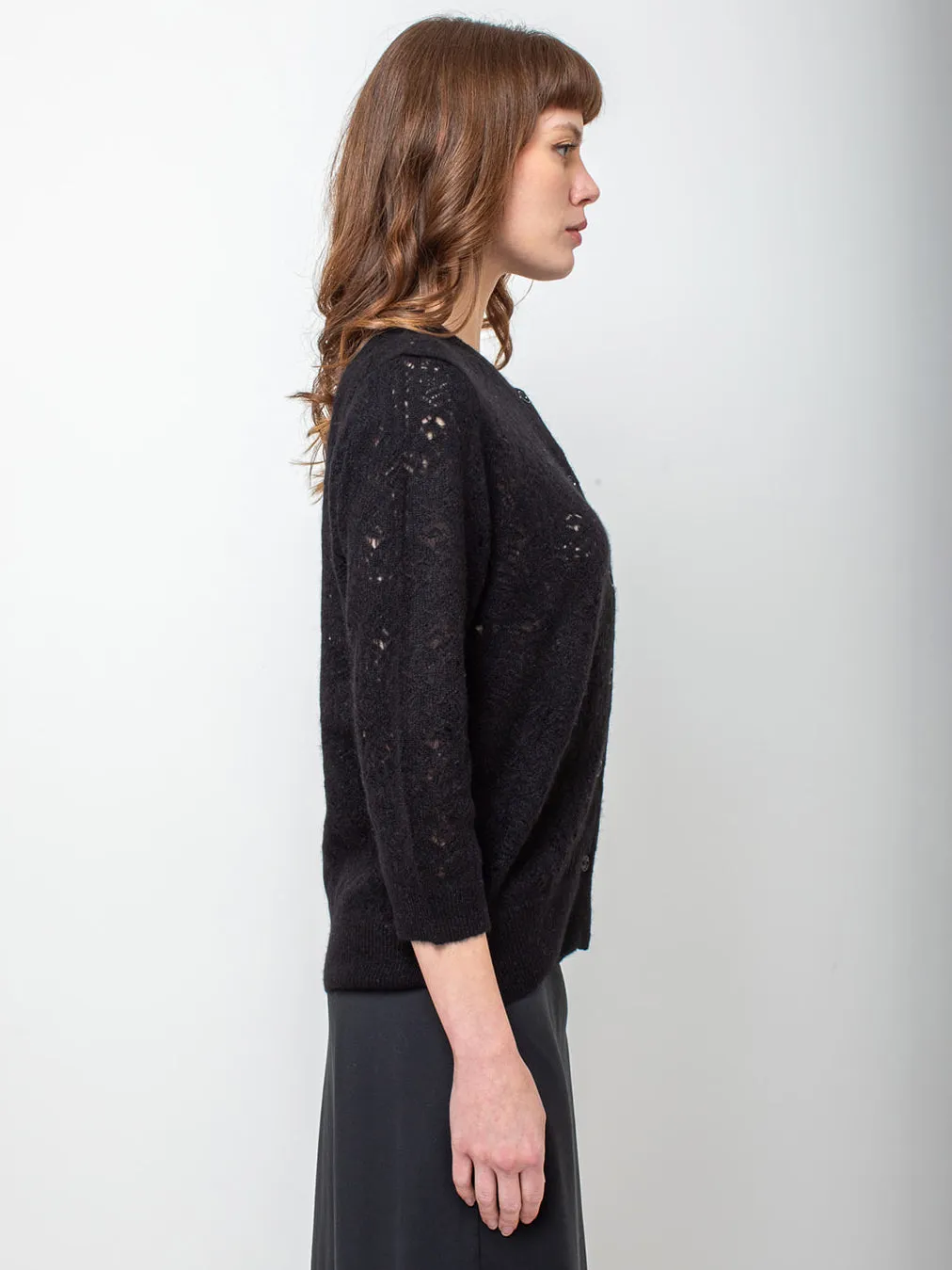 Lace Cashmere Cardigan