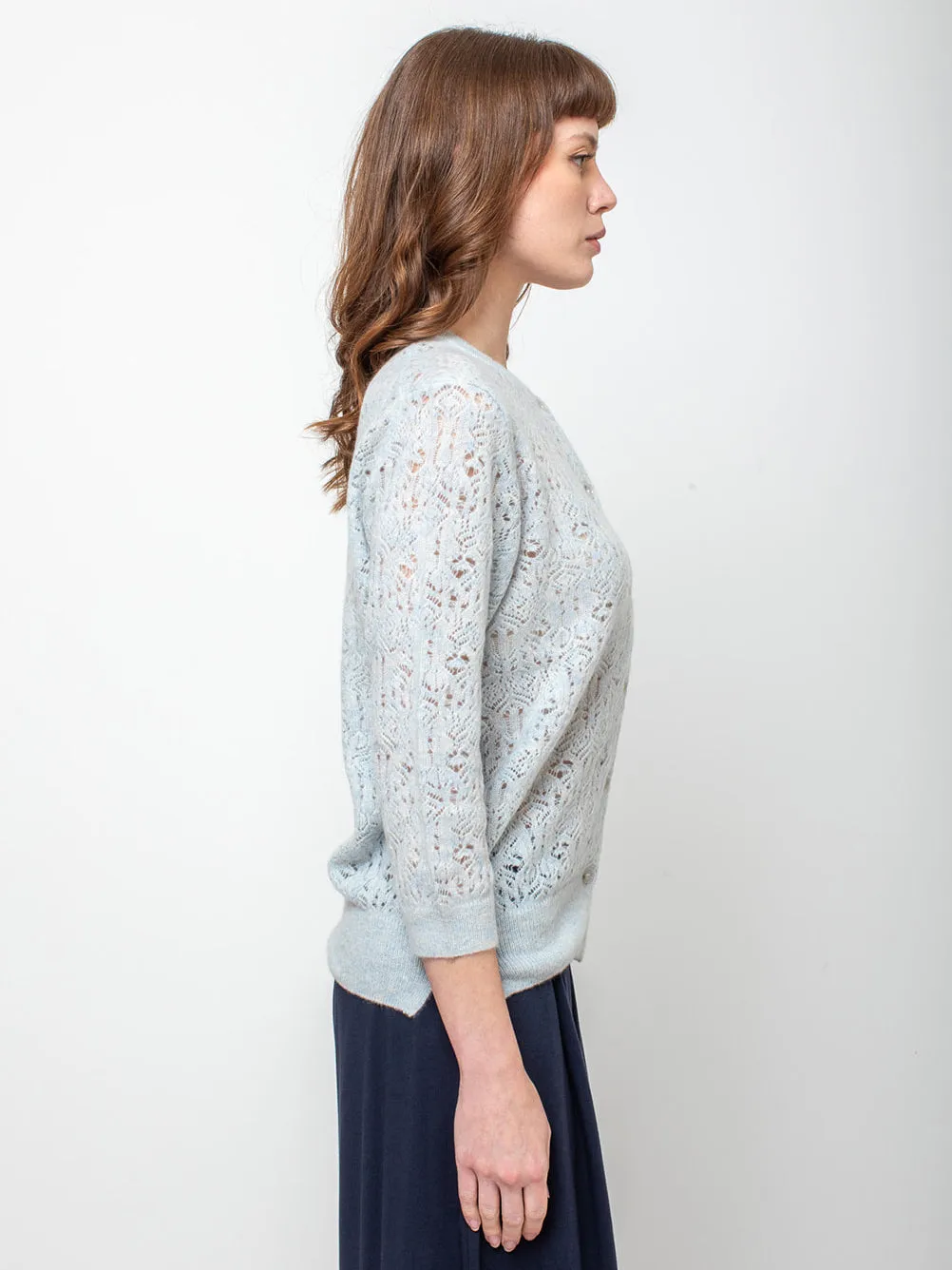 Lace Cashmere Cardigan