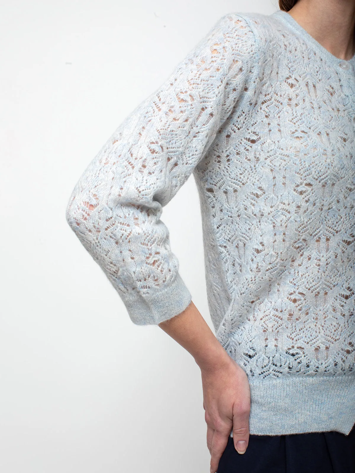 Lace Cashmere Cardigan