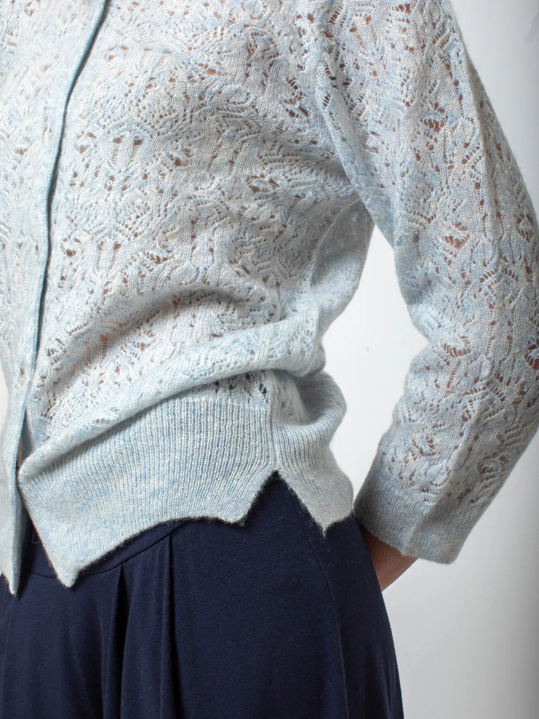 Lace Cashmere Cardigan