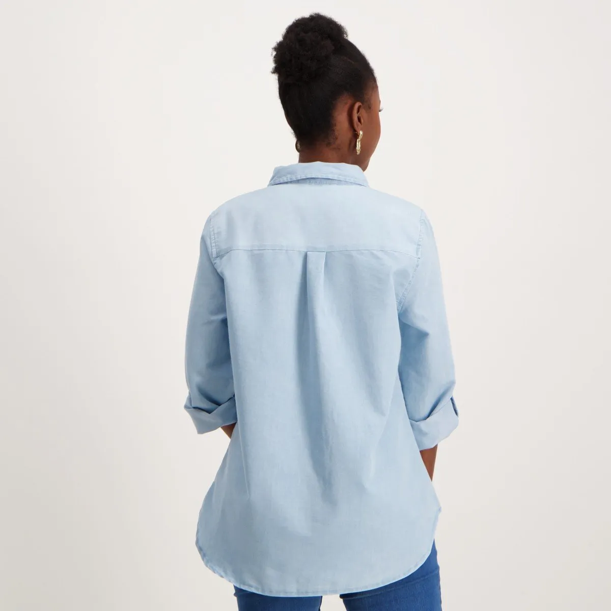 Ladies Light Blue Denim Skirt
