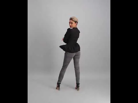 Ladies Peplum Cotton Blouse - Black