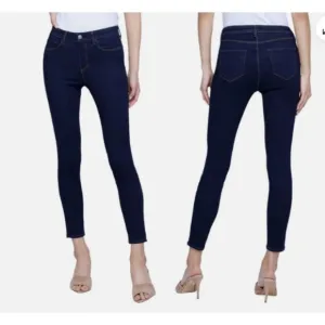 L'Agence Margot Skinny Jeans Women Sz 28 Midnight Contrast Stretch High Waist