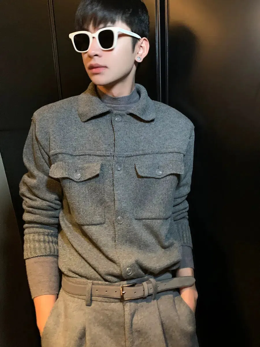 Lapel Knitted Cardigan