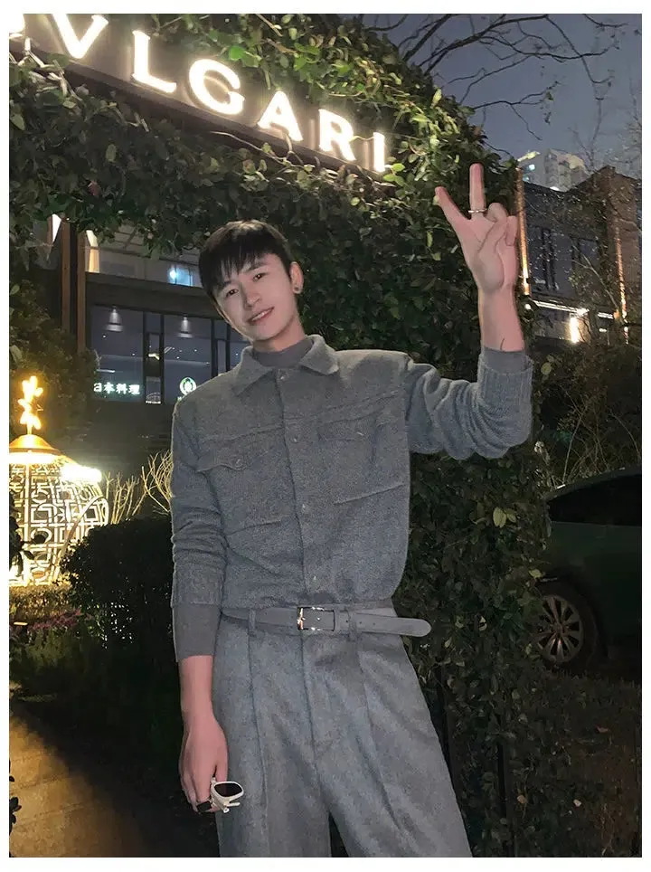 Lapel Knitted Cardigan