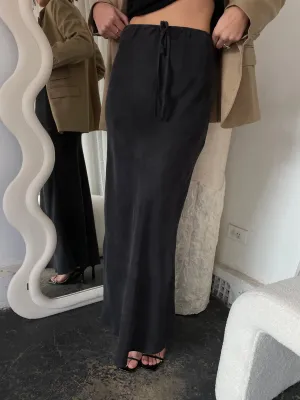 Lara Cupro Maxi Slip Skirt