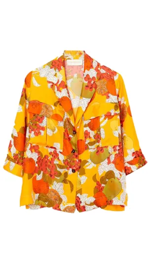 Lecomte Shirt Fruits Jaune