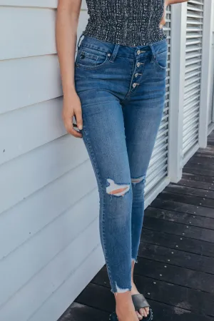 Leon Button Fly Skinny Jean