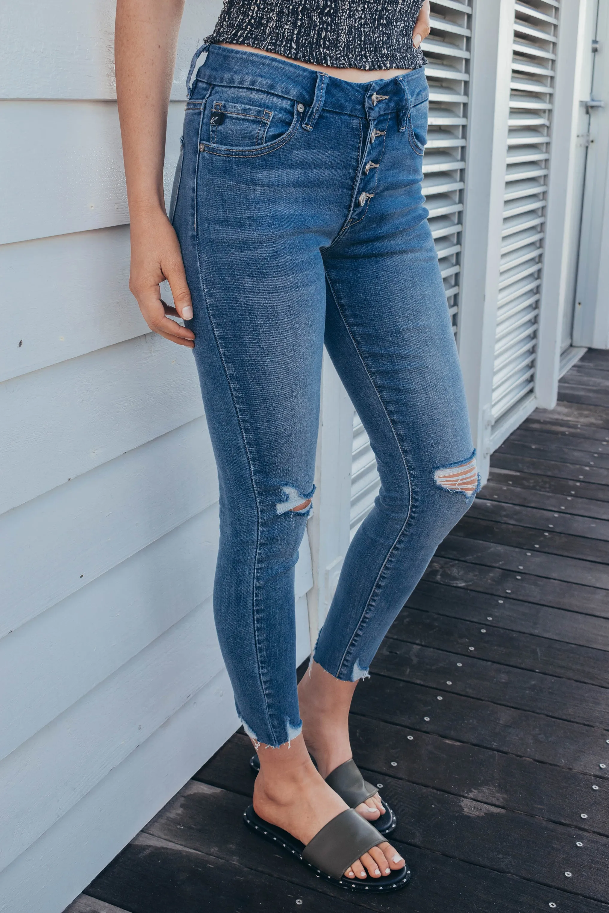 Leon Button Fly Skinny Jean