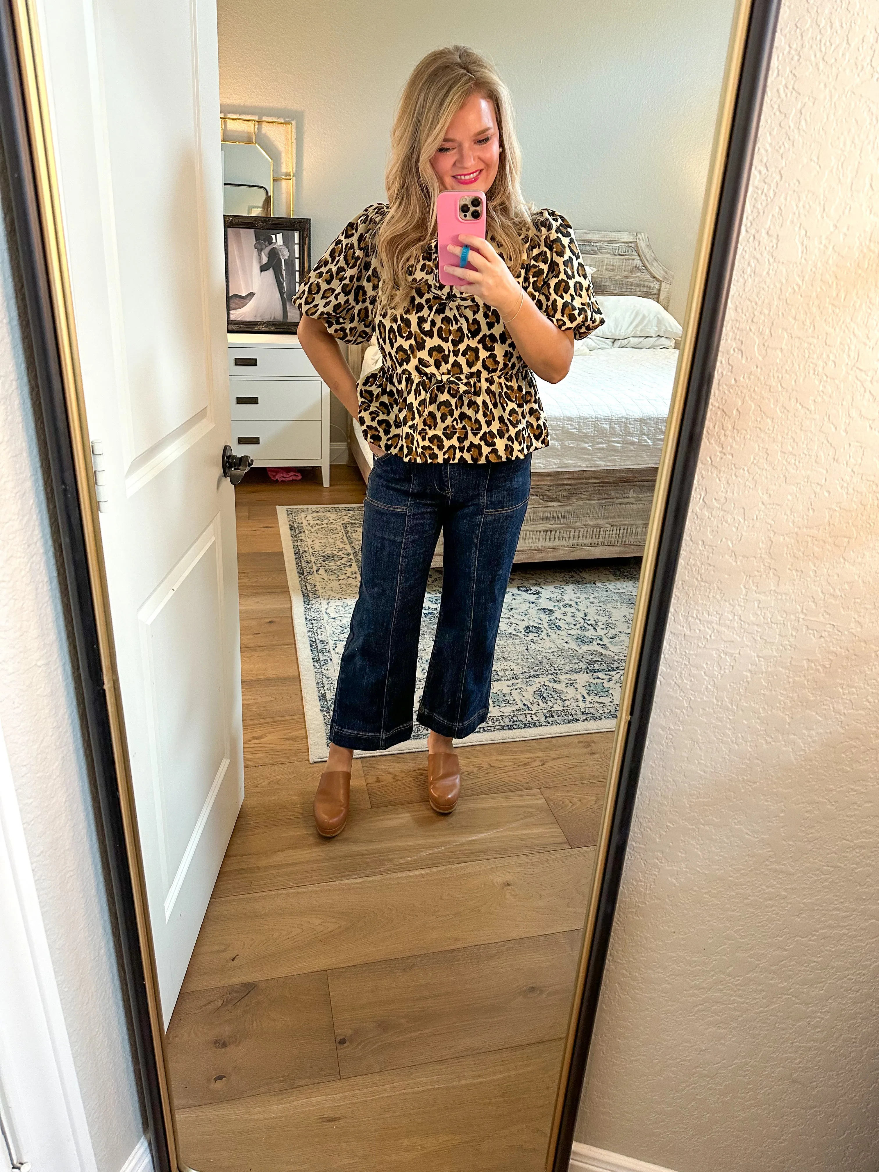 Leopard Bow Top