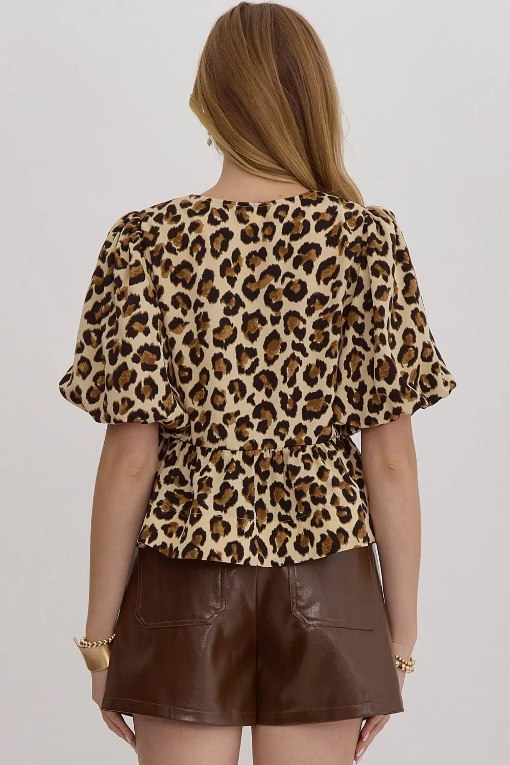 Leopard Bow Top