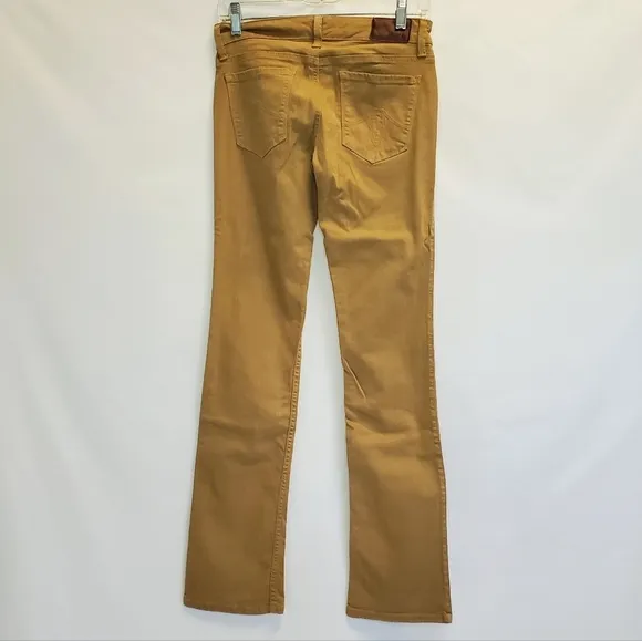 Level 99 Sasha Mustard Yellow Slim Bootcut Jeans