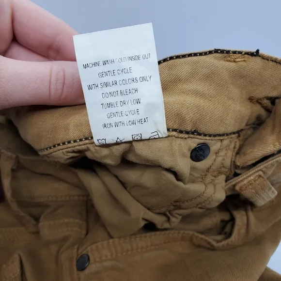 Level 99 Sasha Mustard Yellow Slim Bootcut Jeans