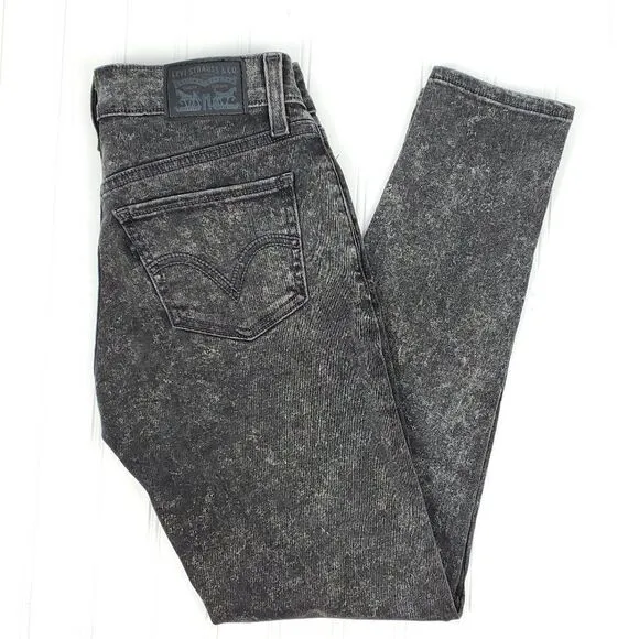 Levi's 535 Super Skinny Jeans Mid Rise Ankle Length Cropped Zipfly  Size 26