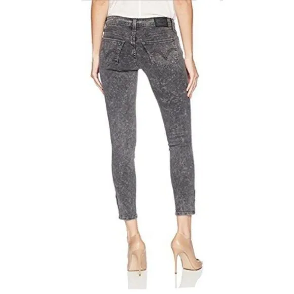 Levi's 535 Super Skinny Jeans Mid Rise Ankle Length Cropped Zipfly  Size 26