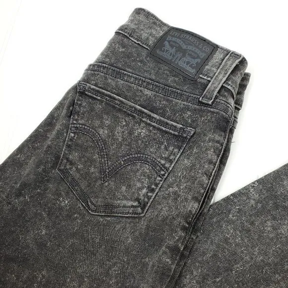 Levi's 535 Super Skinny Jeans Mid Rise Ankle Length Cropped Zipfly  Size 26