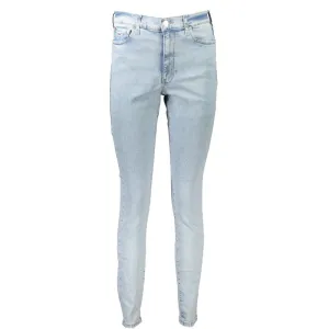 Light Blue Cotton Jeans & Pant