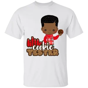 Little Cookie Tester African American Boy 100% Cotton T-Shirt