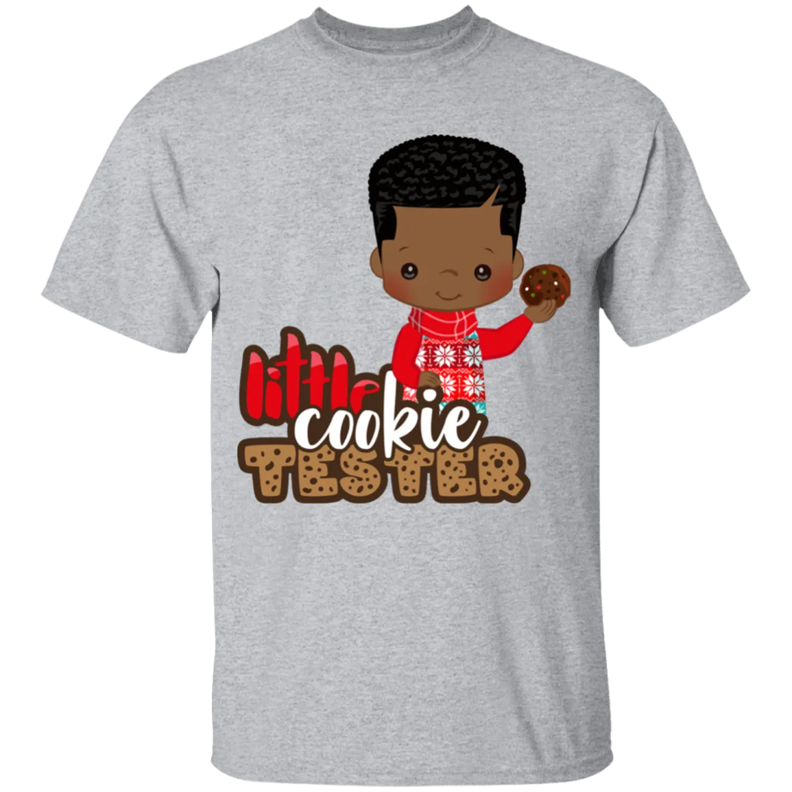 Little Cookie Tester African American Boy 100% Cotton T-Shirt