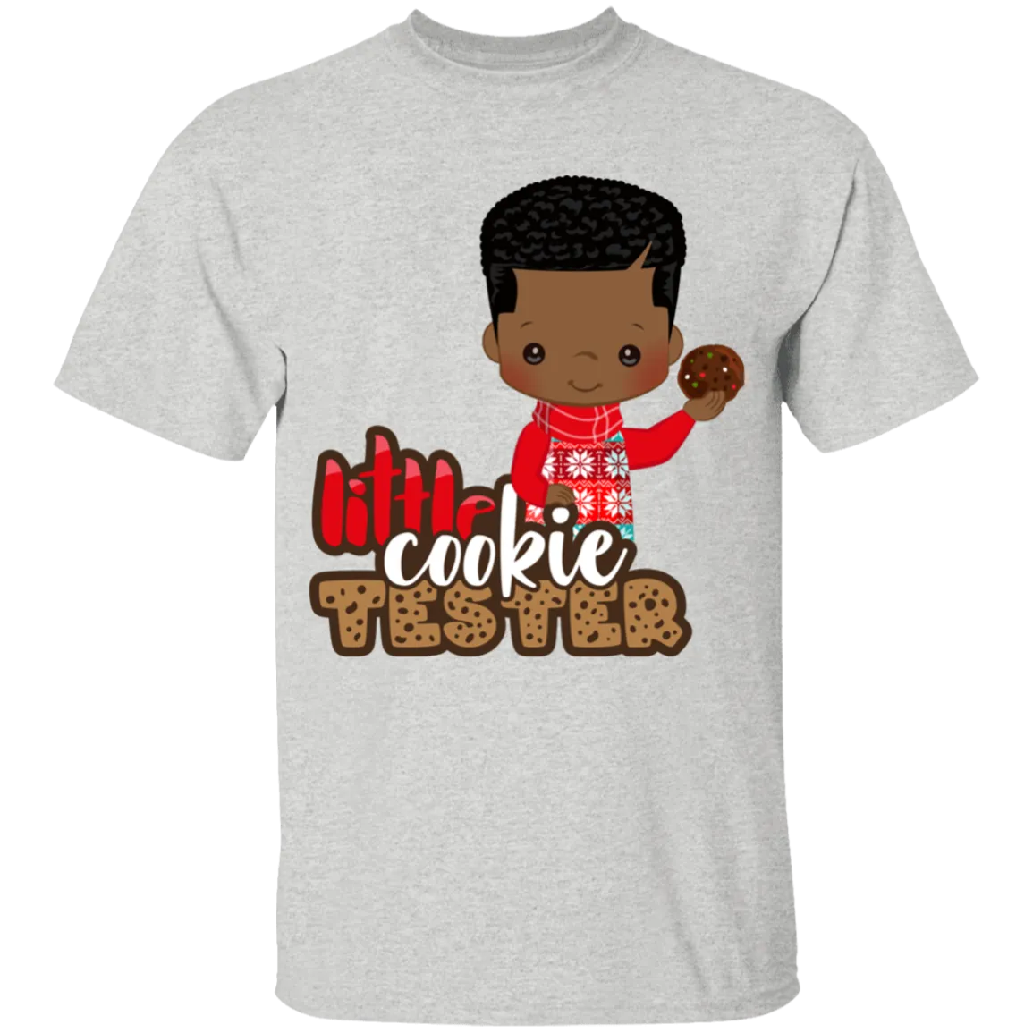 Little Cookie Tester African American Boy 100% Cotton T-Shirt