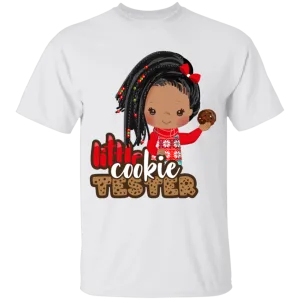 Little Cookie Tester African American Girl  Cotton T-Shirt