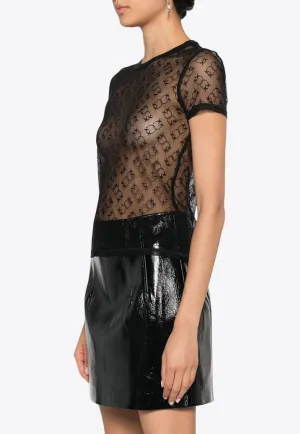 Logo Monogram Sheer T-shirt
