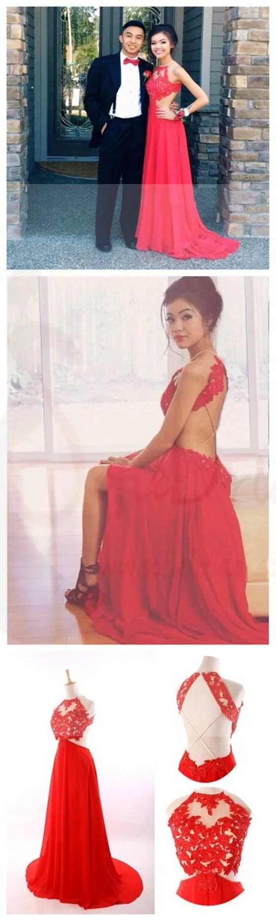 Long Prom Dresses, Red Prom Dresses, Cheap Prom Dresses, Backless Prom Dresses, Custom Elegant Prom Dresses, Evening dresses, PD0033