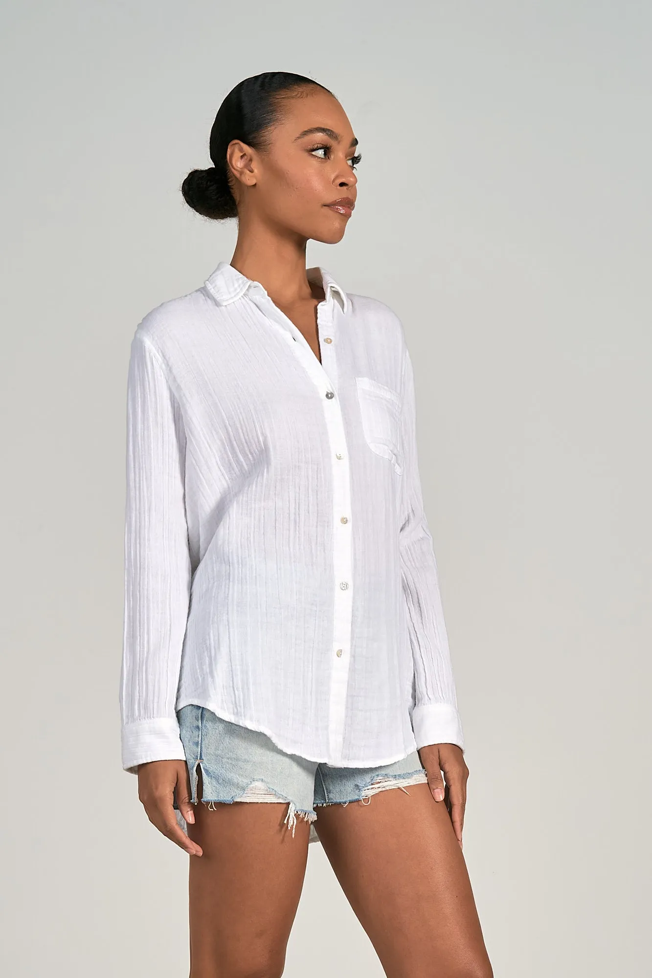 Long Sleeve Button Down Top