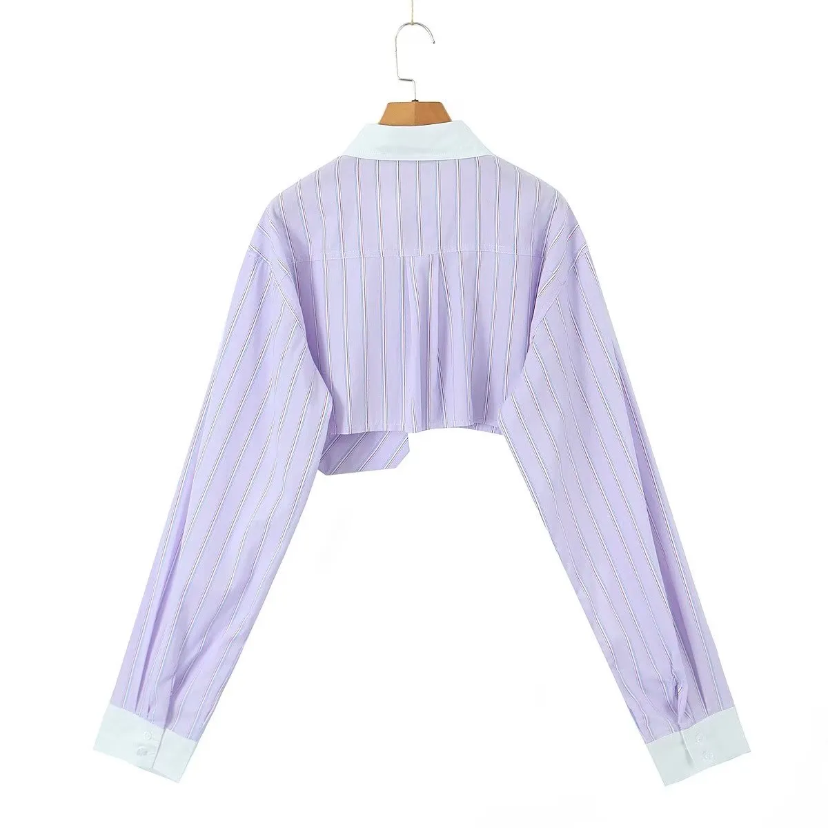 Long Sleeve Button Up Striped Top